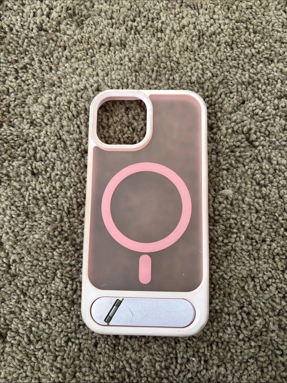Pink MagSafe-Compatible Phone Case with Stand